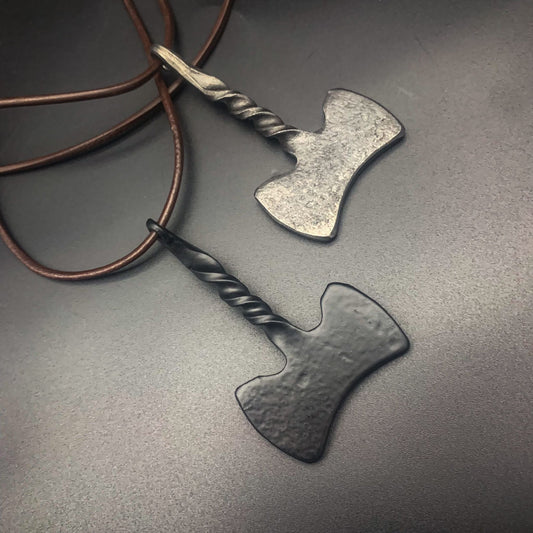 Forged Battle Axe Pendants