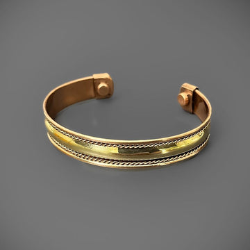 Polished Copper & Brass Cuff