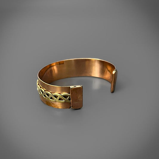 Celtic Weave Copper & Brass Cuff