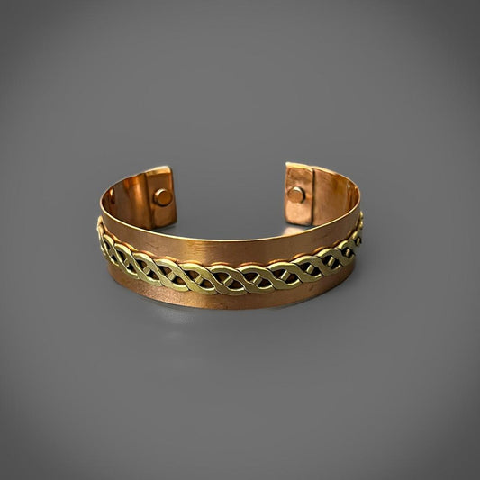 Celtic Weave Copper & Brass Cuff