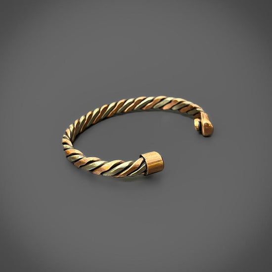 Spiral Copper & Steel Cuff