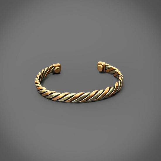 Spiral Copper & Steel Cuff