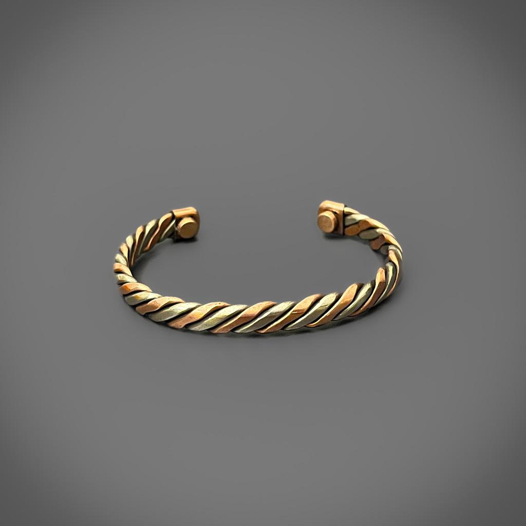 Spiral Copper & Steel Cuff