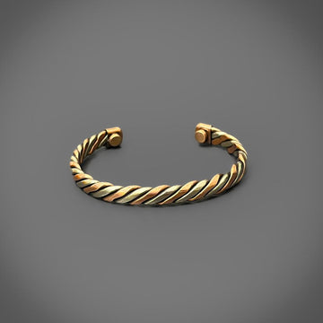 Spiral Copper & Steel Cuff