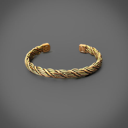 Rope Weave Copper & Brass Cuff