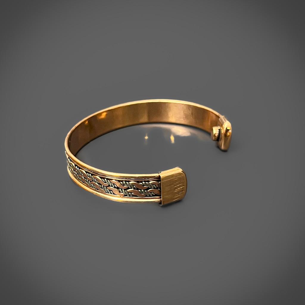 Twin Twisted Copper & Brass Cuff