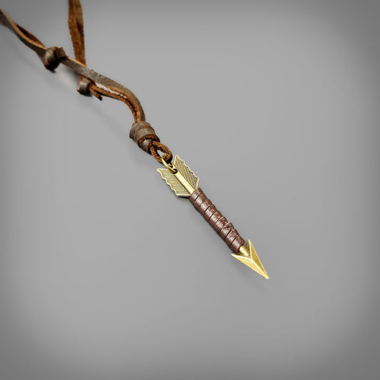 Leatherbound Arrow Pendant