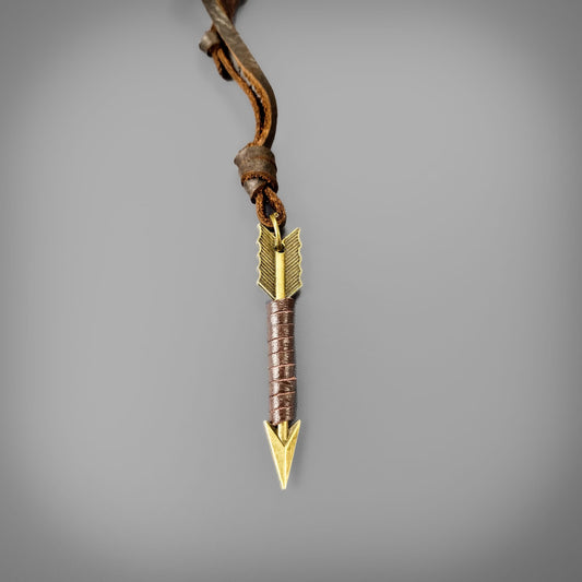 Leatherbound Arrow Pendant