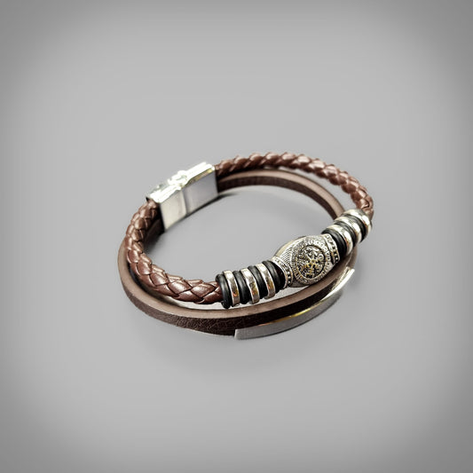 Vegvisir Triple Wristband - Brown