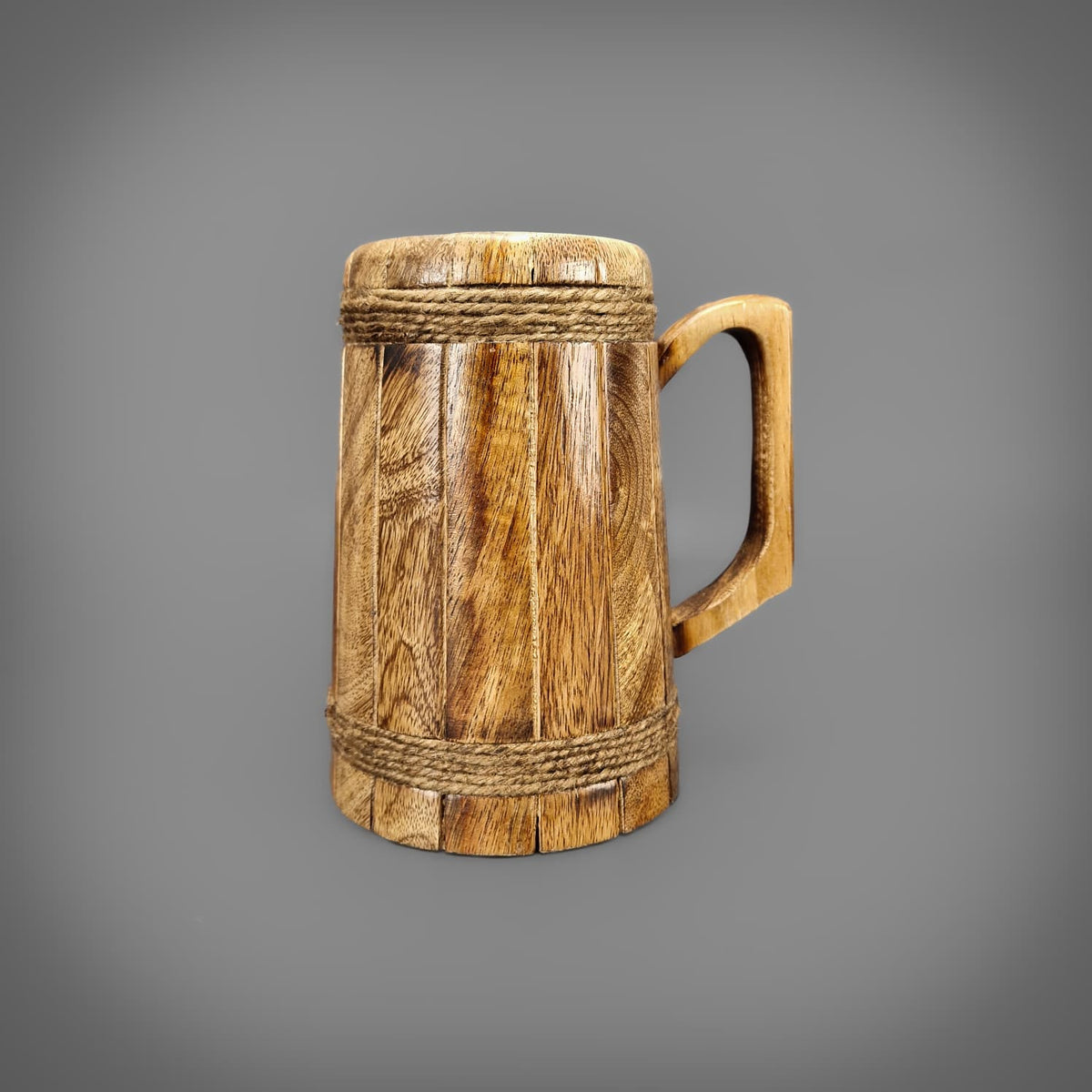 Mango Wood Bound Tankards - Large