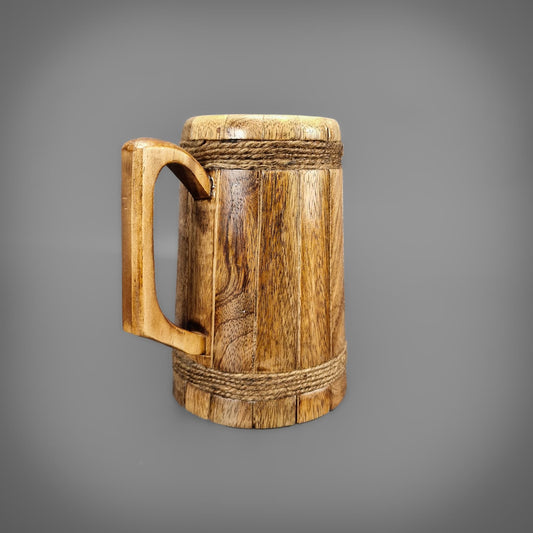 Mango Wood Bound Tankards - Large