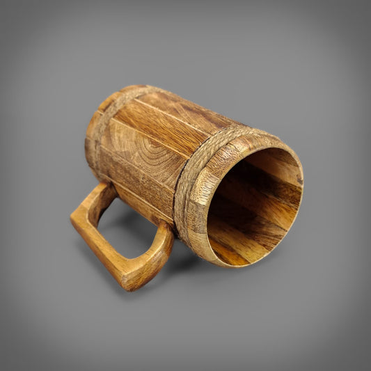 Mango Wood Bound Tankards - Large
