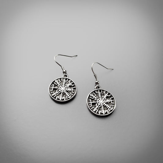 Vegvisir Viking Earrings