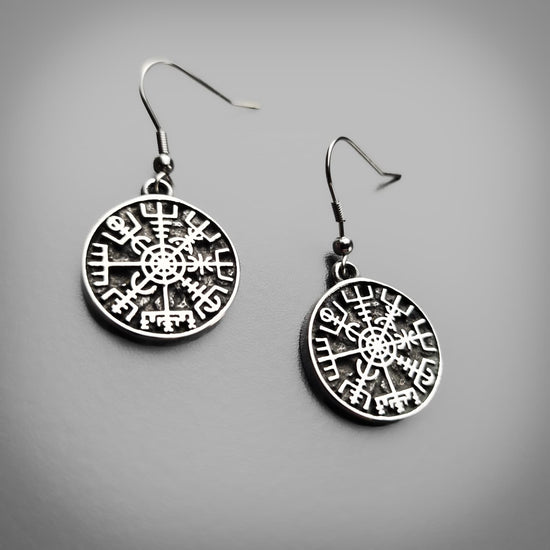 Vegvisir Viking Earrings