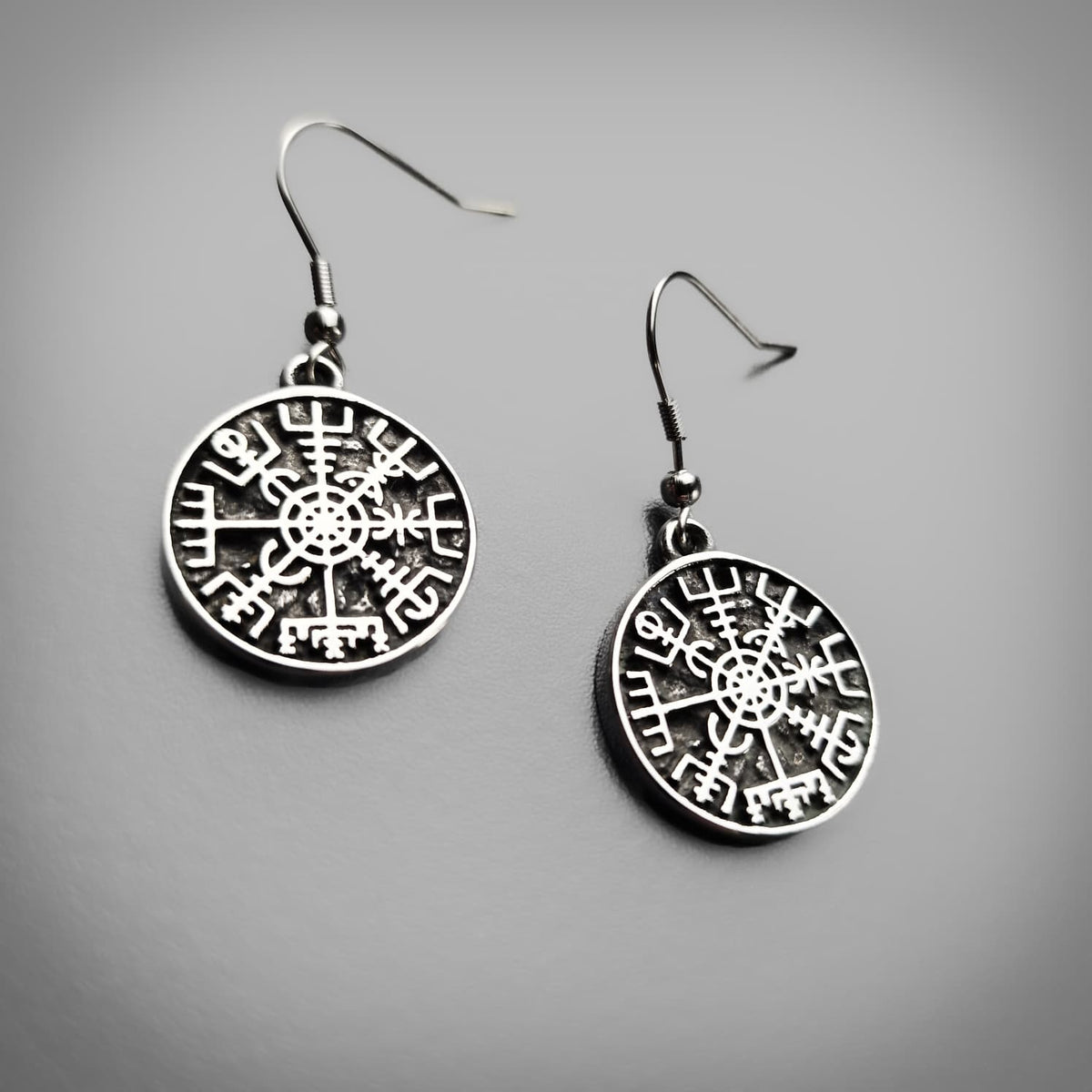 Vegvisir Viking Earrings