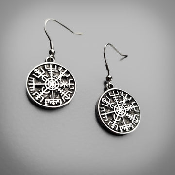 Vegvisir Viking Earrings