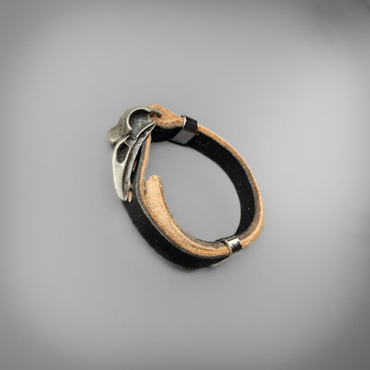 Raven Skull Wristband - Seconds