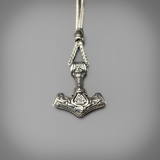 Valknut Mjolnir Pendant