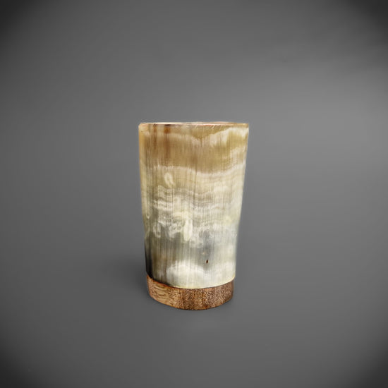 Horn Shot Glass - Wooden Base