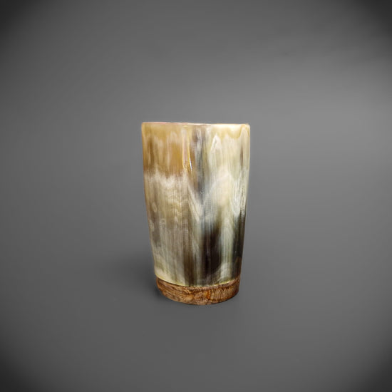 Horn Shot Glass - Wooden Base